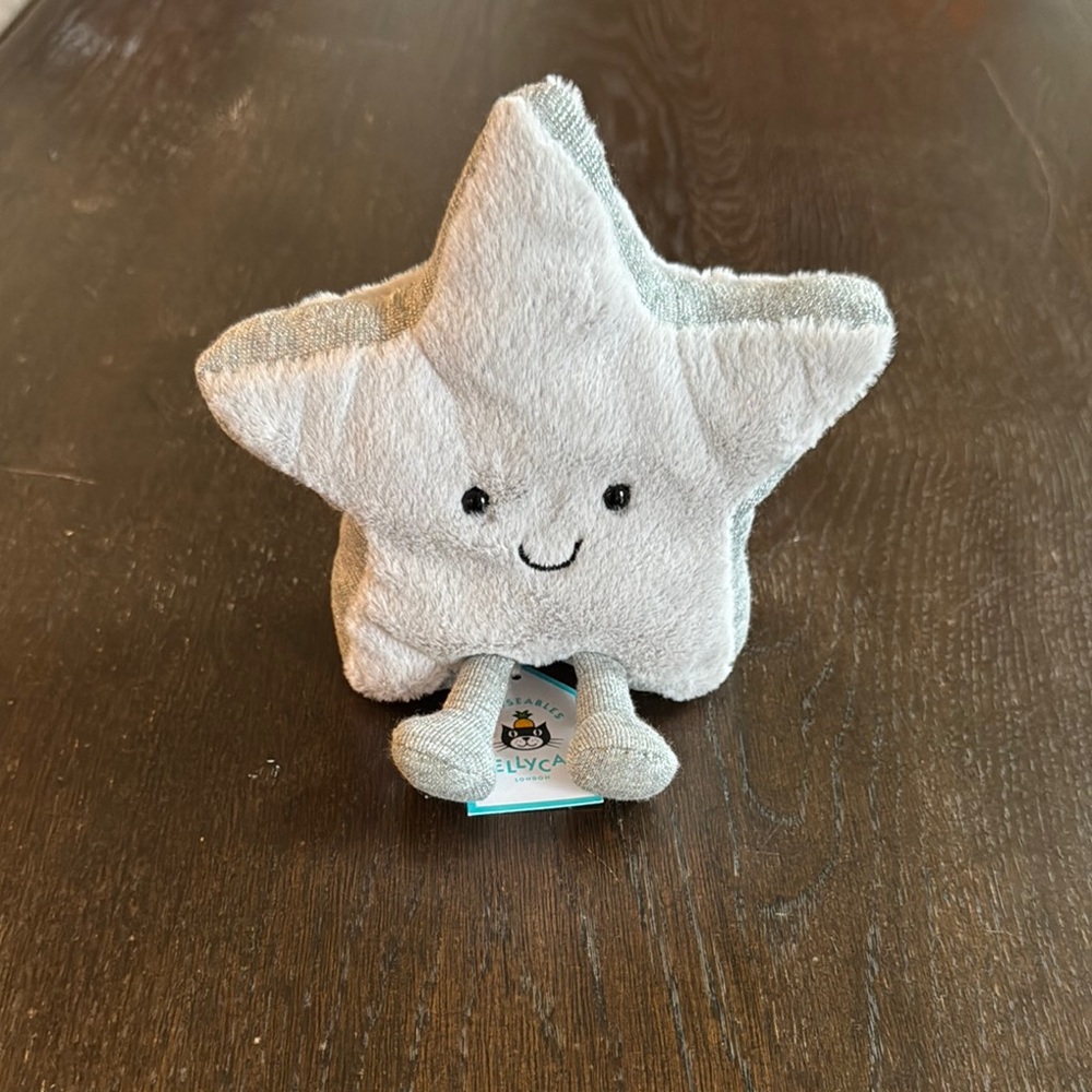 Jellycat Gray Silver Star Plush Toy